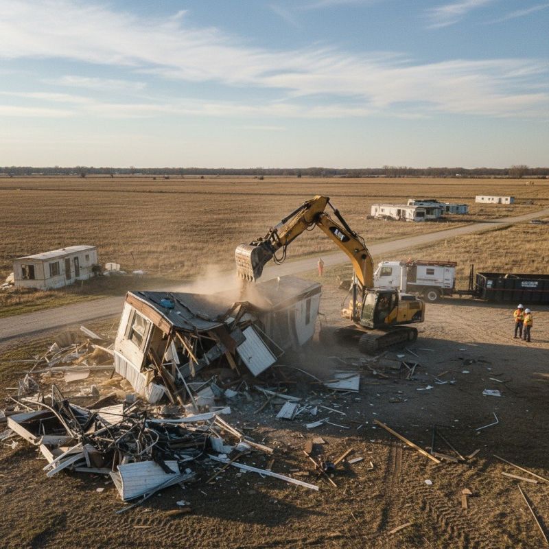 Mobile Home Demolition in Katy, TX